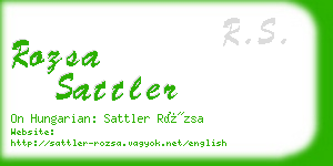 rozsa sattler business card